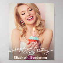 Simple Moderne Joyeux Anniversaire Photo