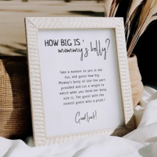 Affiche Simple moderne Neutre à quel point le ventre de ma