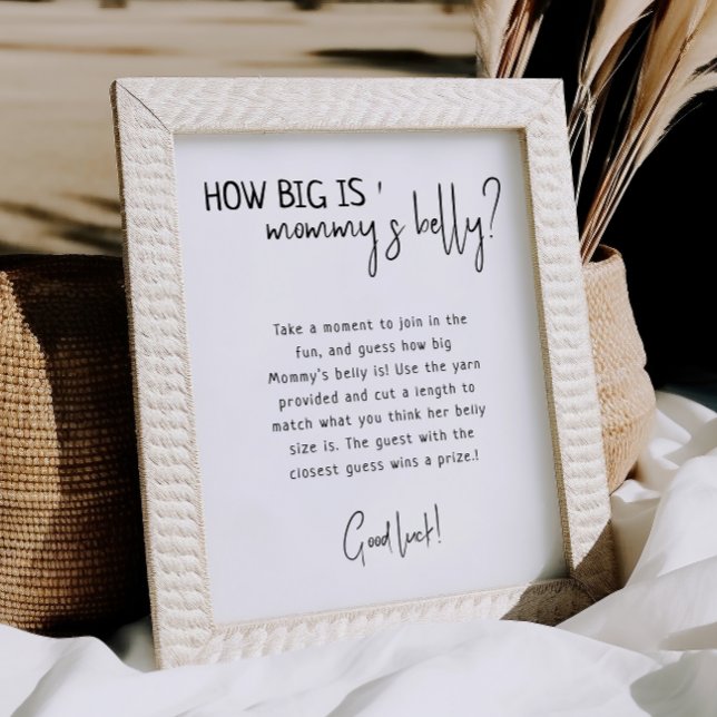 Affiche Simple moderne Neutre à quel point le ventre de ma (Créateur téléchargé)