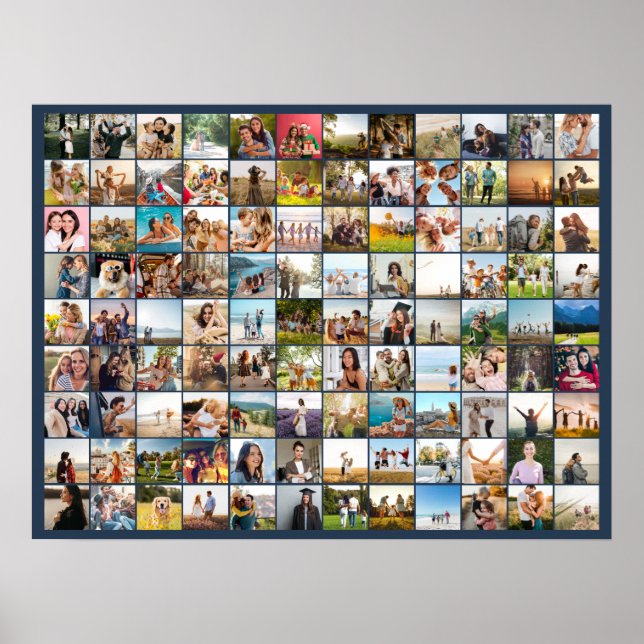 Affiche Simple Moderne Personnalisé 108 Photo Collage (Devant)
