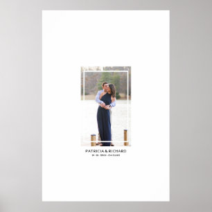 Affiche Simple moderne Photo Alternative Mariage livre d'h