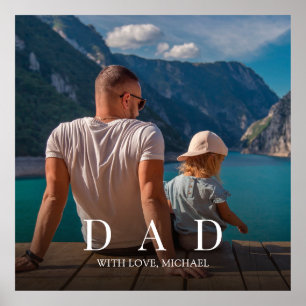 Affiche Simple moderne Photo Papa Famille Minimaliste Pers