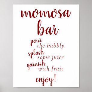 Affiche Simple Momosa Bar Candy Apple Rouge N'importe qu