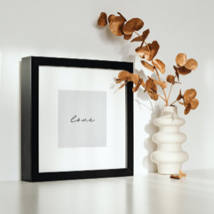 Affiche simple noir blanc main art