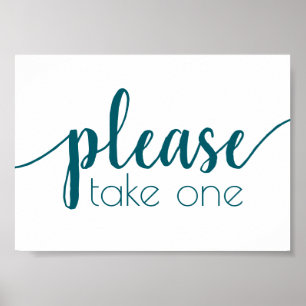 Affiche Simple, prenez un Aqua Turquoise N'Importe Quel