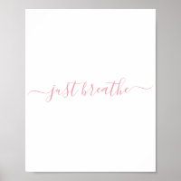 Simple rose pâle Respire Le Script