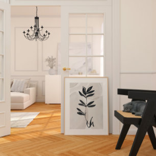 Affiche simple scandinave à branche noire