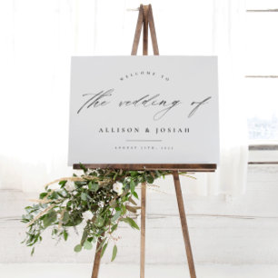 Affiche Simple Script Mariage à petit budget Bienvenue