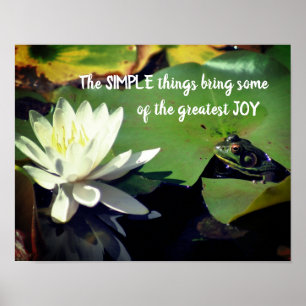 Affiche Simple Thèmes Frog Citation Inspirationnelle