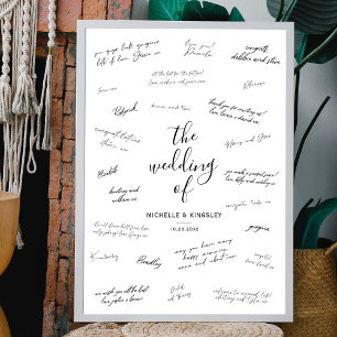 Affiche Simple Wedding Signature Invité Signe