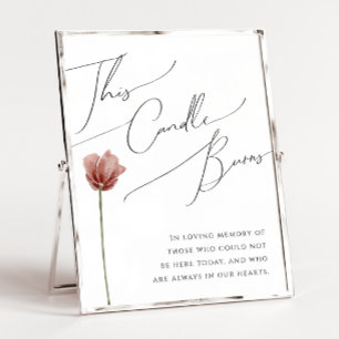 Affiche Simple Wildflower   Cette bougie brûle panneau