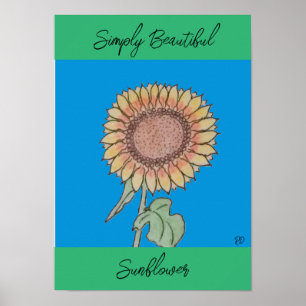 Affiche Simplement Beau Tournesol