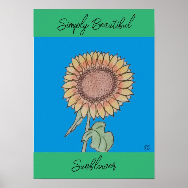 Affiche Simplement Beau Tournesol (Devant)