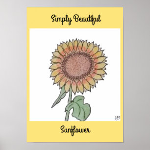 Affiche Simplement Beau Tournesol