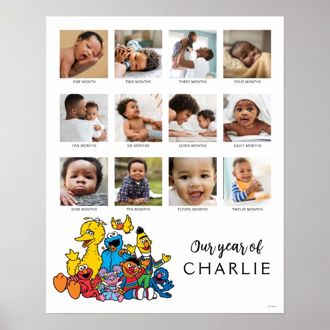 Affiche Simplement, rue Sésame | Première année du bébé (Devant)