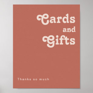 Affiche Simples vibrations rétro Cartes et cadeaux Old R