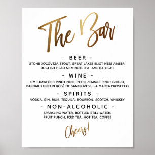Affiche Simplicité de la typographie manuscrite "Le Bar"