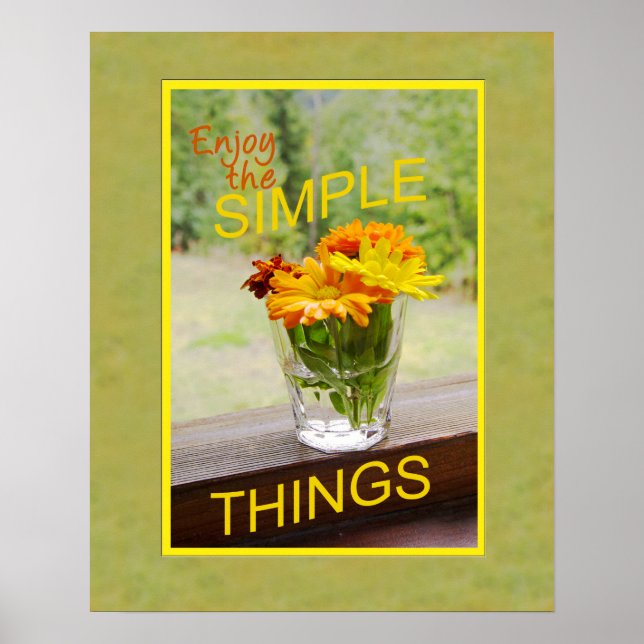Affiche Simplicité Inspiration Nature morte Fleur de margu (Devant)