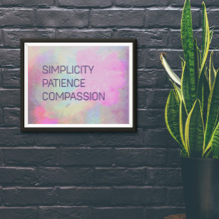 Affiche Simplicité Patience Compassion