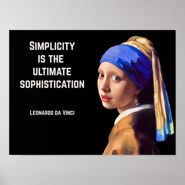 Affiche Simplicity is the ultimate sophistication (Devant)