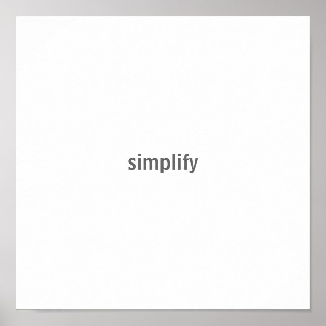 Affiche simplifier (Devant)