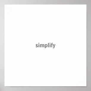 Affiche simplifiez