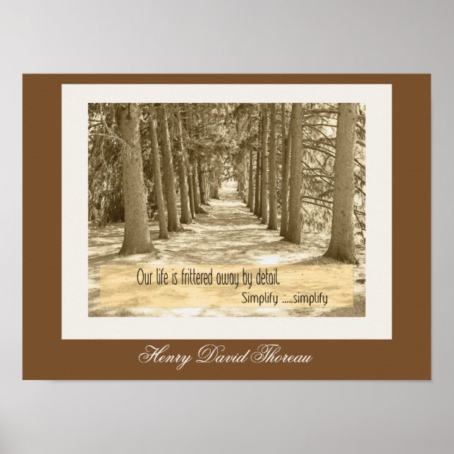 Affiche Simplify Simplify -- Thoreau quote - art print (Devant)