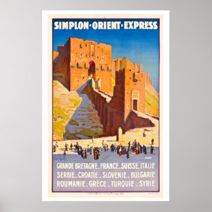 Affiche Simplon Orient Express Voyage en Train Vintage