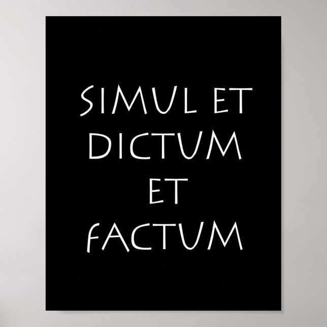 Affiche Simul et dictum (Devant)