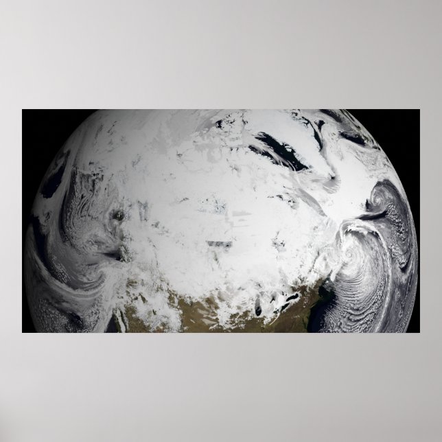 Affiche Simulation de nuage d'une seule journée (Devant)