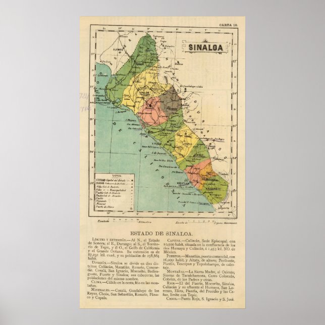 Affiche Sinaloa, Mexico (Devant)