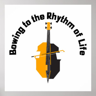 Affiche S'incliner au rythme de la vie Violoncelle