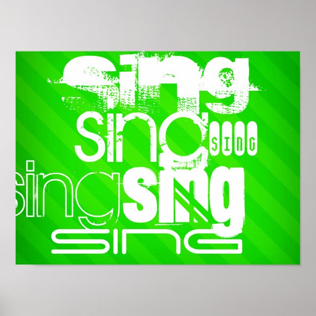 Affiche Sing; Neon Green Stripes (Devant)