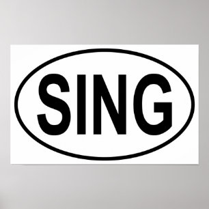 Affiche Sing Oval