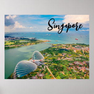 Affiche Singapour en Fleur — Harmonie aérienne des jardins