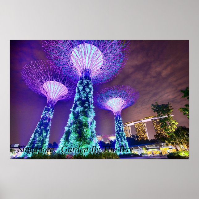 Affiche Singapour, Jardin Au Bord De La Baie (Devant)