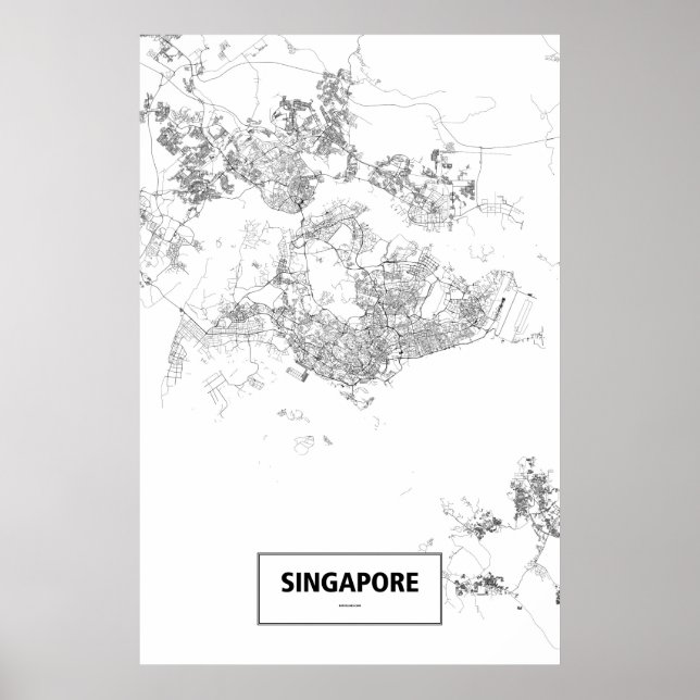 Affiche Singapour (noir sur blanc) (Devant)