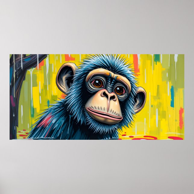 Affiche Singe Amusant (Devant)