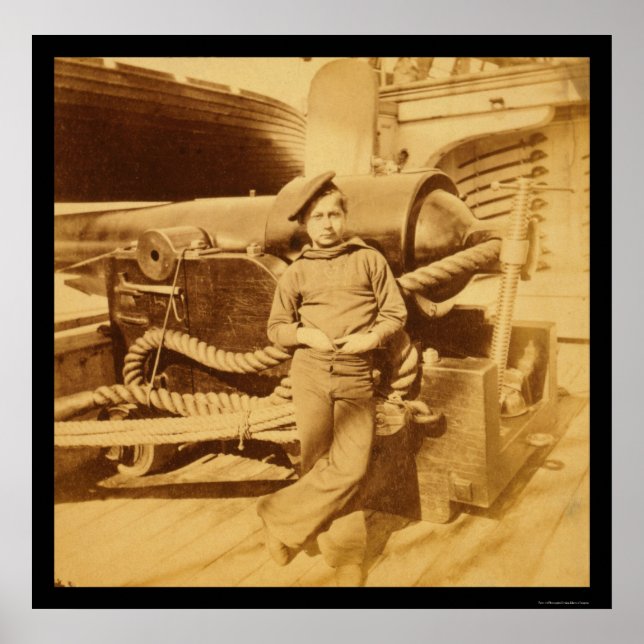 Affiche Singe en poudre sur le USS Pawnee 1862 (Devant)