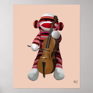 Affiche Singe et cello