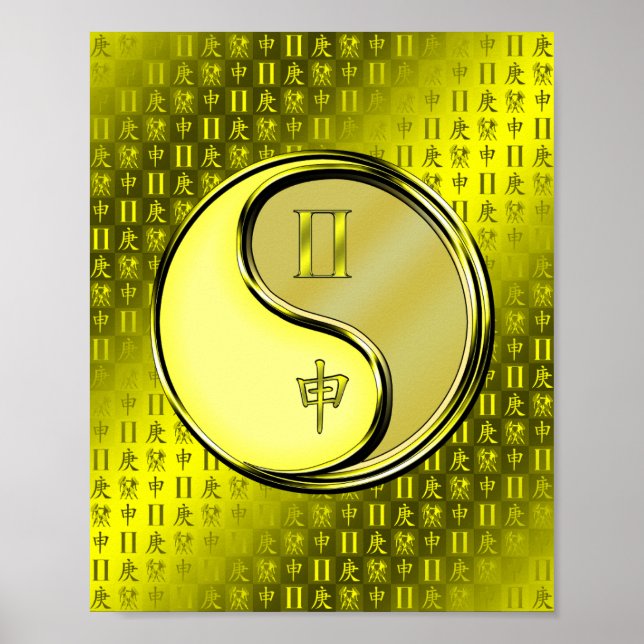 Affiche Singe Gemini et Métal (Devant)