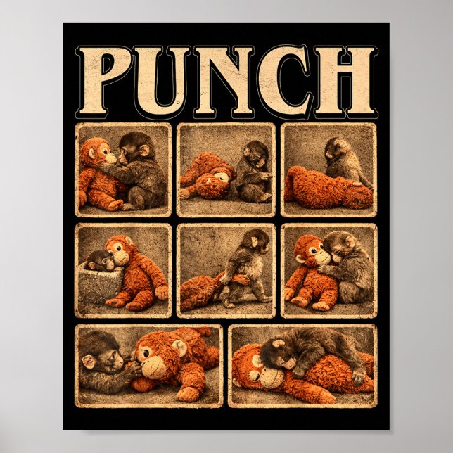 Affiche Singe mignon qui frappe bébé  (Devant)