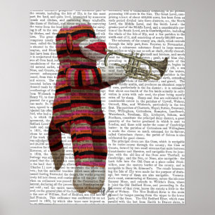Affiche Singe-Sock Jouer Trumpet