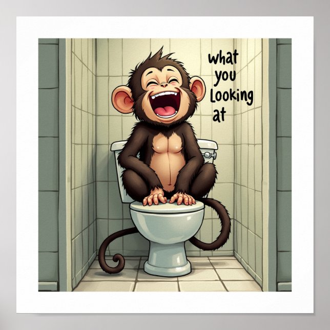 Affiche Singe souriant (Devant)