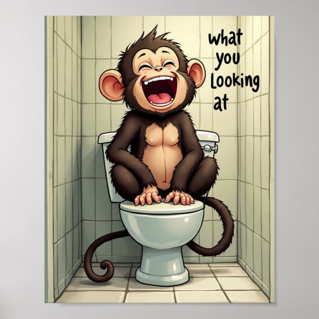 Affiche Singe souriant (Devant)