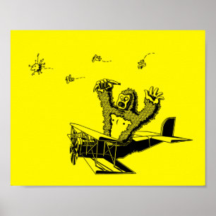 Affiche Singes en Avion