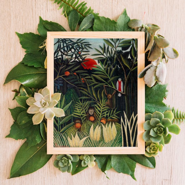 Affiche Singes et perroquets dans la Forêt Vierge (Créateur téléchargé)