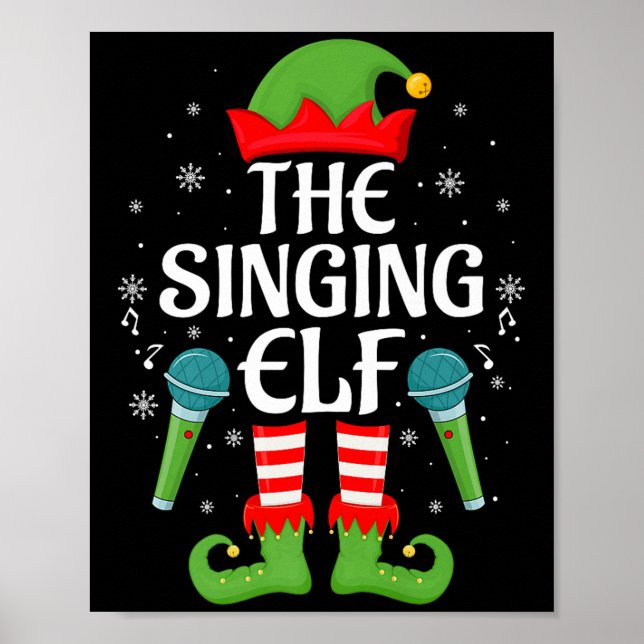 Affiche Singing Elf Christmas Family Men Women Kids Elf Sq (Devant)