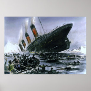Affiche Sinking RMS Titanic