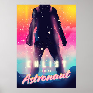 Affiche S'inscrire pour devenir astronaute